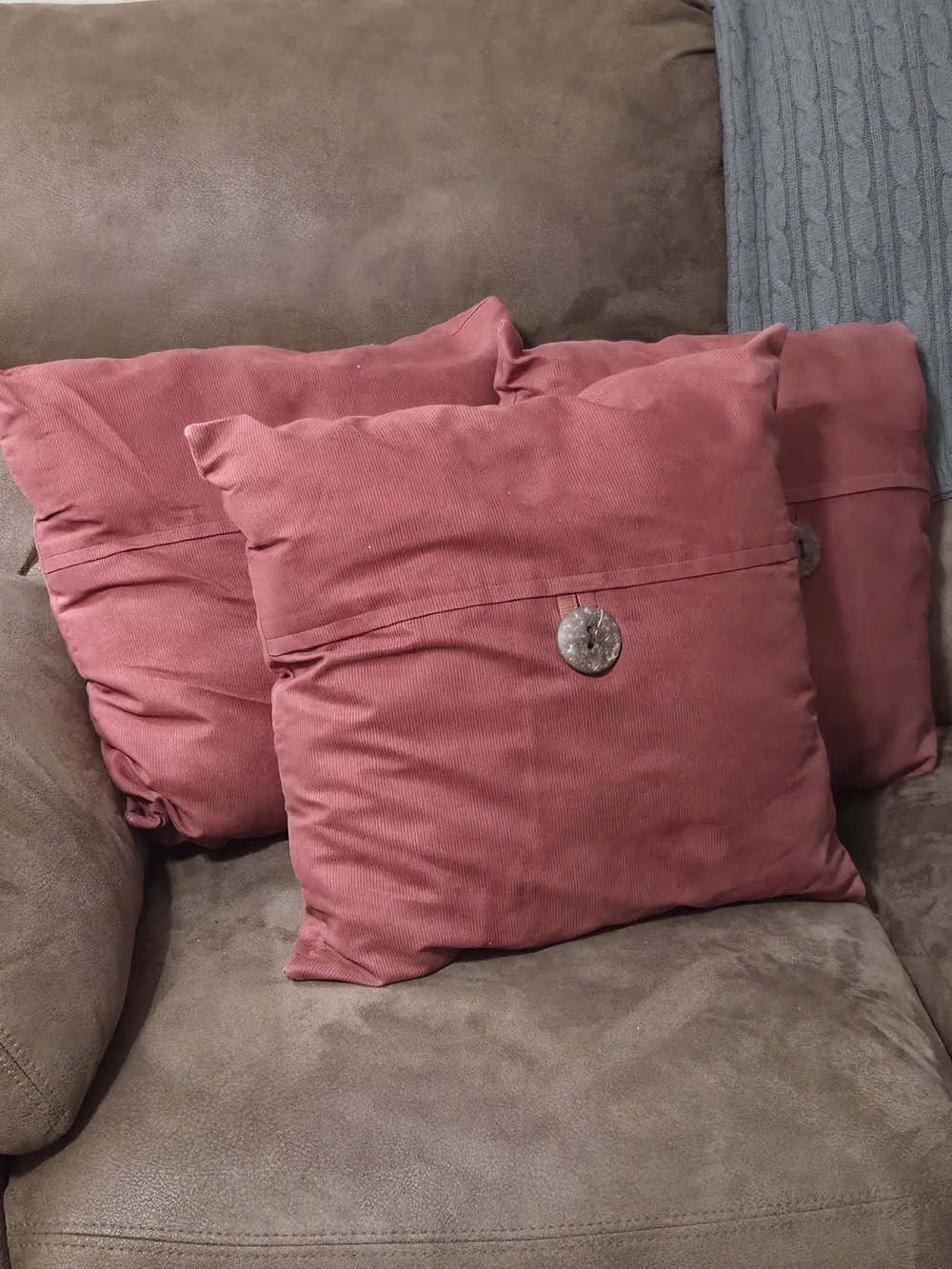 Decorative Throw Pillow with Button Accent